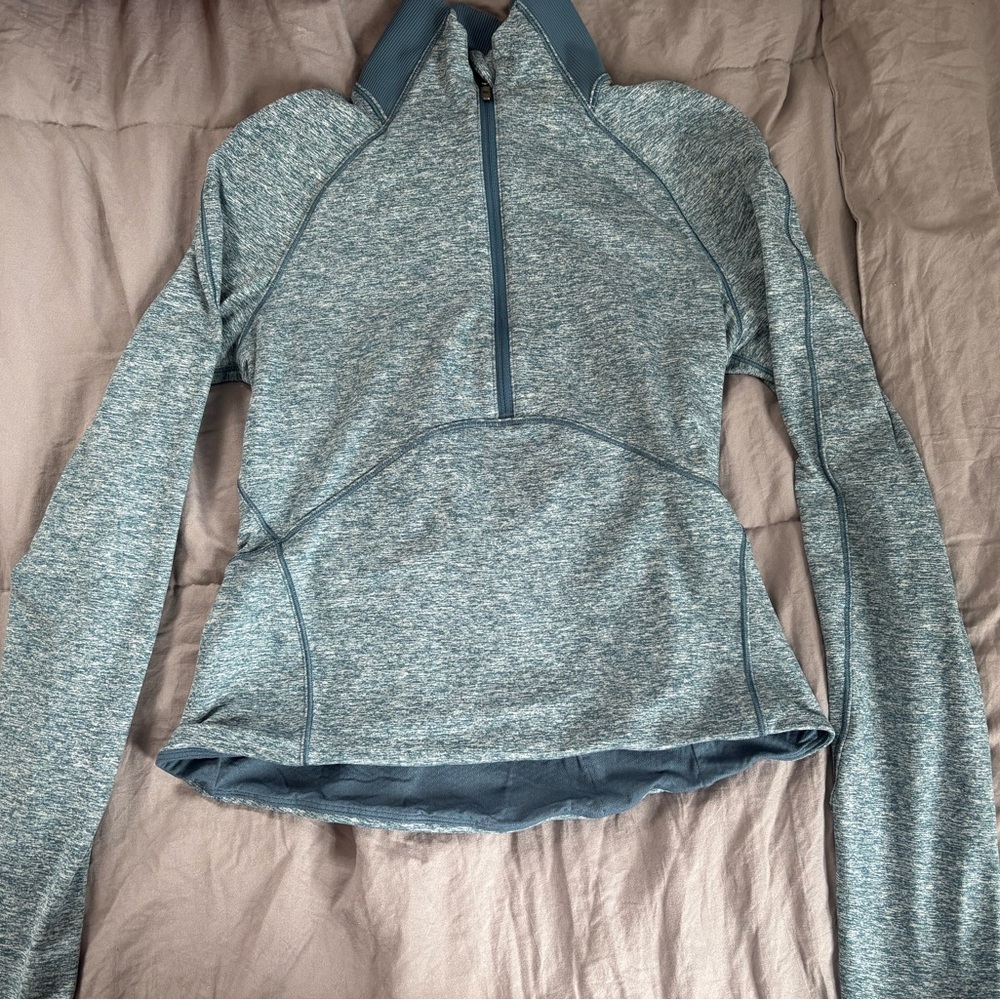 Lululemon Athletica Blue Fitted Polo Sweatshirt